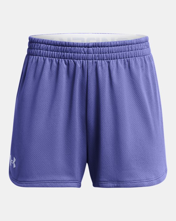 Girls' UA Tech™ Mesh Shorts in Purple image number 0